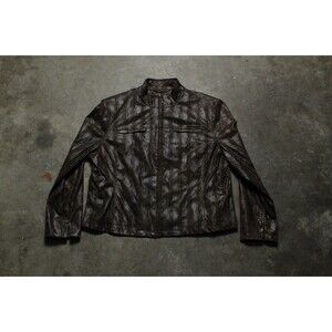 Vintage 90s Erin London Light Weight Brown Faux Snake Skin Jacket - Petite XL
